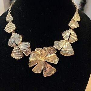 Gold Colored Statement Necklace